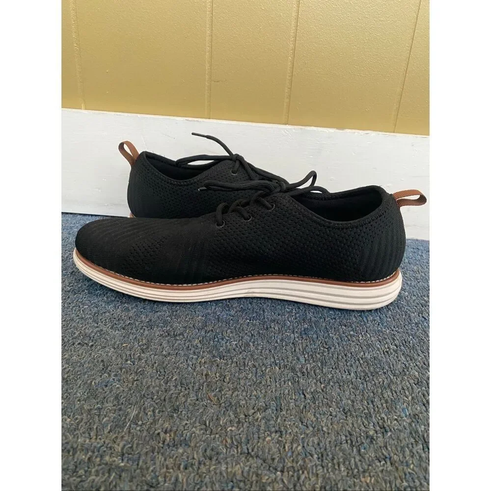 Vance Co men 13 knit outer tie up casual shoe w/memory foam insole black
